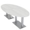 Skutchi Designs 45 in W, 96 in L, 29 in H, Engineered Wood Top, White HAR-OVL-46x93-DOU-WHCYPRESS - alternate 1